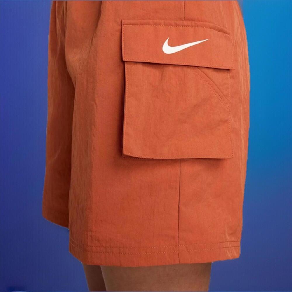 $52 Nike Womens Woven High Rise Shorts DM6247-825 Burnt Orange Loose Fit Size XS - Picture 2 of 4